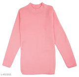 Stylish woolen girls sweater, Indian made, for toddlers to teens in various sizes (0-1Y, 1-2Y, etc.)