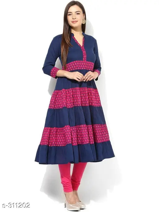 Trendy women's kurti, vibrant Indian fashion in sizes L & XL
