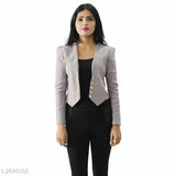 Cotton blend solid Matelco women's jacket, long sleeves, XS-Free Size