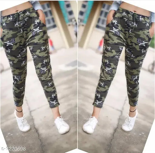 Printed lycra cotton blend jegging for women in sizes 28, 30 - stylish casual pants made in India