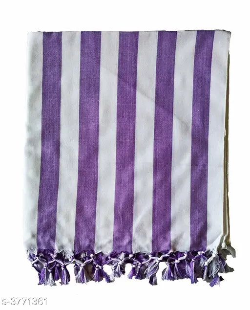 Exotic cotton striped single bed blanket, 180 thread count, 87in x 47in, made in India