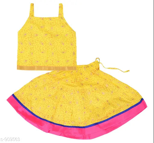Elite cotton girls lehenga choli, Indian traditional outfit for toddlers aged 3-6 years