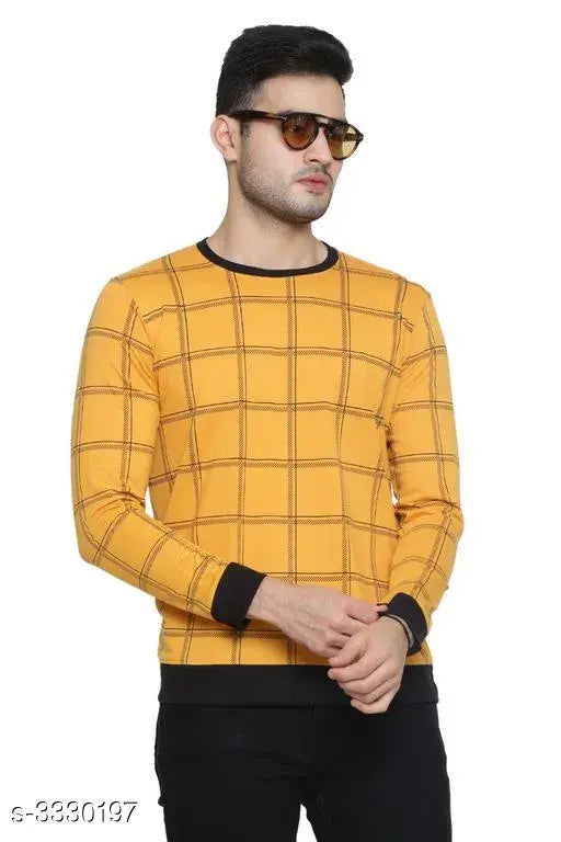 Cotton printed men's long-sleeve t-shirt, Eva design, size S-XL, India origin