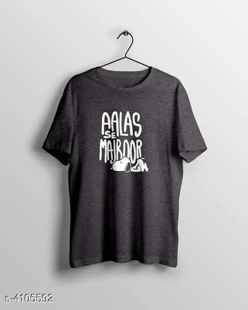 Unique men's short-sleeved cotton t-shirt, printed with vibrant design, size S-XXL. Made in India