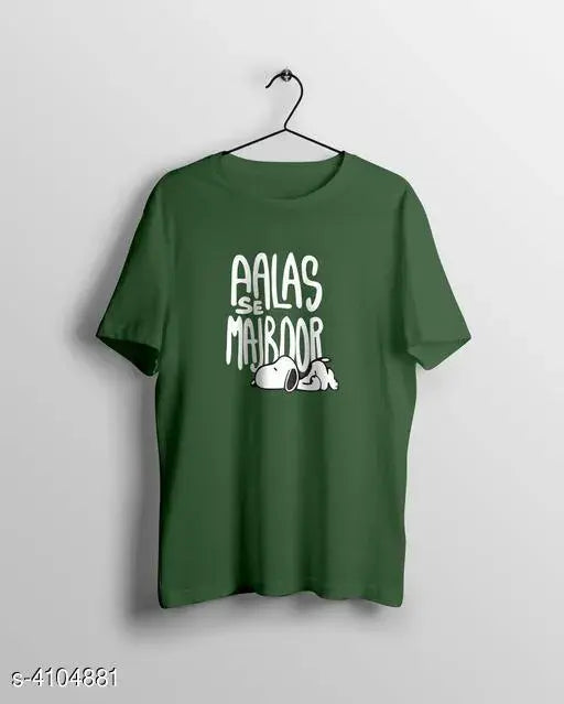 Elegant men's cotton t-shirt, short sleeves with printed pattern. XS, S, M, L, XL sizes available, made in India
