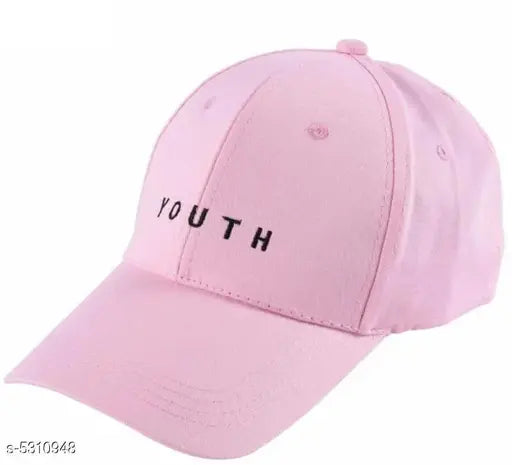 Pink baseball cap with "Youth" logo on front