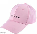 Pink baseball cap with "Youth" logo on front