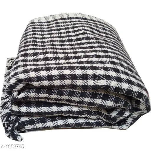 Fashionable checked cotton single blanket, 160 thread count, 60" x 90