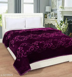 Trendy polyester double blankets, vibrant color, queen and double sizes from India