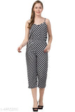 Stylish women's poly crepe sleeveless printed net jumpsuit, vibrant colors on model