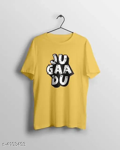 Trendy men's cotton short-sleeved t-shirts with printed design, vibrant and comfortable, XS to XXL sizes, made in India