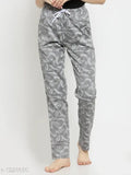 Trendy women's gray print pyjamas