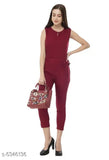 Sleeveless solid-colored Trendy Women's Jumpsuit, vibrant Indian fashion wear