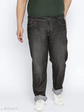Faded dark blue skinny jeans men's casual wear