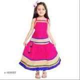 Alluring cotton girls lehnga choli, vibrant Indian traditional attire for 6-12 months to 1-2 years old