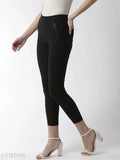Dark grey women's jeggings, attractive fit, versatile style
