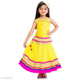 Cotton kids' lehenga choli, vibrant Indian traditional outfit for girls aged 3-2 years