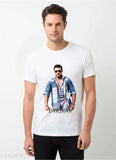 Trendy men's polyester t-shirts, short sleeves, printed design, M-XXXL sizes, made in India
