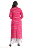Rayon printed kurta with palazzo set, vibrant rayon fabric, three-quarter sleeves, traditional Indian attire on display