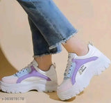 Purple colorblocked mesh and rubber girls' shoes for parties, lace-up design, size options: 4, 5, 6, 7, 8 (India origin)