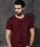 Striped polyester t-shirt for men, trending design with short sleeves, M, L, XL sizes available