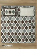 Print Cotton King Size Bed sheet with 2 Pillow Covers Multi Color