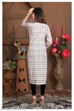 Women's casual cotton kurtis with elastic waistband