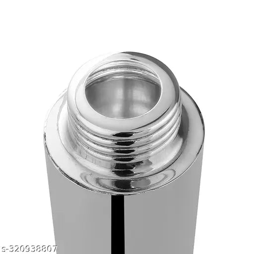 Silver stainless steel baby sipper bottle, 250ml with blue cover - Kids feeding water bottle from ECOM FASHION HUB