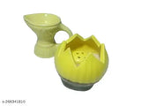 Heavy base ceramic Aarti Diya (55cm) with handle, size 2.5" x 3. Mangalam Retail's temple decor for Puja, diwali, or home use