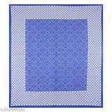 Trendy ethnic motifs cotton double bedsheets, regular quality flat sheets for adult beds in mild winter, 2 pillow covers included, 144 thread count, size 100x90 inches from India