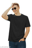 Pure cotton round neck half sleeve solid T-shirt, 100% combed cotton, perfect for casual or party wear