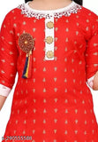Pretty Girls Salwar Suit with Dupatta - Indian cotton linen party wear co-ord set for summer, pack of 1