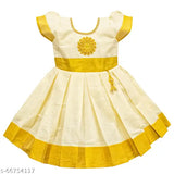 Solid net Kerala frock, adorable Indian style dress for toddlers aged 6-23 months