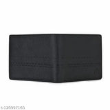Textured PU leather Benzene men's slim wallet with detachable card slot, extra chain pocket, modern design