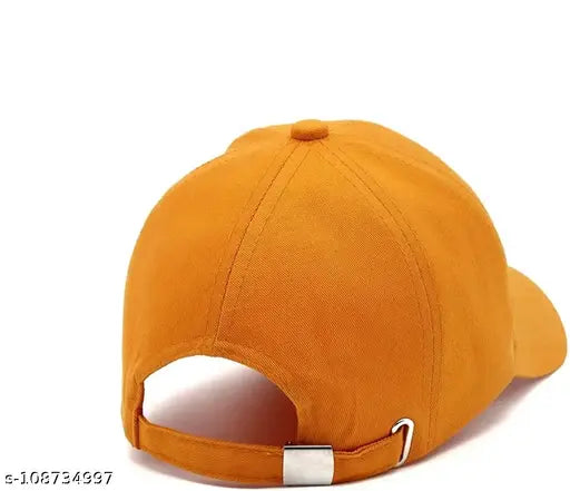 Yellow cotton adjustable cap