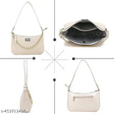 Trendy travel slingbag in white, cloud shape design with metal accents