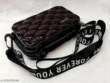 Black and white checkered patterned girls' and boys' sling bag