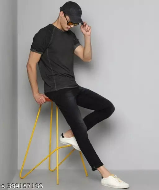 High-quality cotton stretch men's jeans for parties, size 28/30, perfect for celebrations