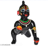 Brass Krishna Idol - Kala kanhiya 4no, traditional Indian decorative art piece for home or altar, approximately 6 cm x 8 cm x 6 cm