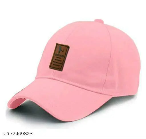 Modern pink baseball cap with adjustable strap, sports style
