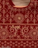 Velvet and net embroidered lehenga-choli for girls (6-24 months), Indian ethnic fashion