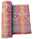 Multicolor floral printed pure cotton Solapur Blanket, soft and cozy for mild winter, adult use, 600 thread count, Indian origin