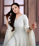 Embroidered Rayon silk blend kurta & dupatta set for girls, three-quarter sleeves, 5-6 years size