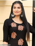 Rayon Trending Women's Kurta with Palazzos, solid-colored embroidered kurta and bottomwear set, S - XXXL sizes available, Indian origin