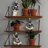 Resin Buddha statue playing musical instruments, size 12.5x10x22cm - elegant home decor for living rooms and more