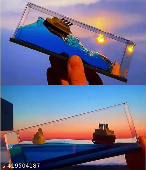 Glowing Liquid Wave Cruise Ship Decoration, Indian-made car accessory for dashboard