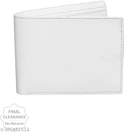 White Faux Leather Batua Wallet for Men - Unique, Compact, Durable, and Lightweight