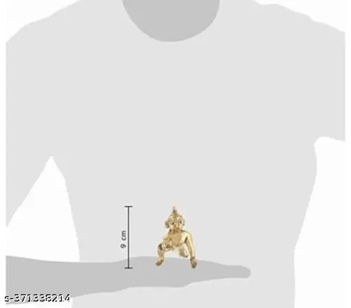 Laddu Gopal 0 No Ki Murti Idol Figurine, Golden Color