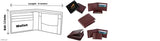 Brown two-fold leather men's wallet, solid pattern, 2 compartments, free size (11cm x 5cm), trendy accessory from India