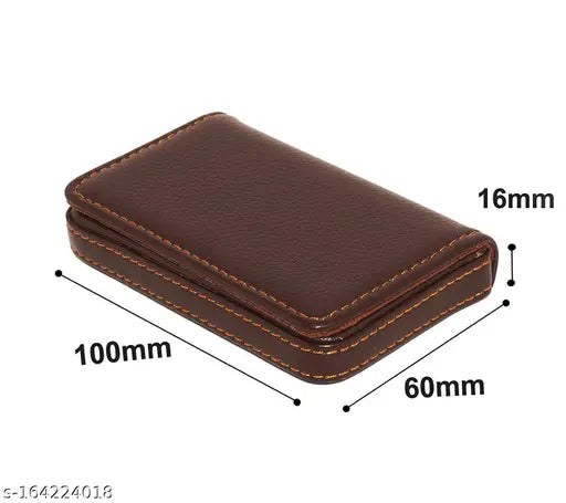 Shiny silver faux leather wallet, 6-slot RFID blocking credit card holder for men & women (95 x 65 x 13 cm)